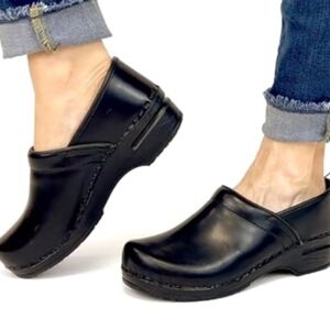 Dansko black leather clogs size 36